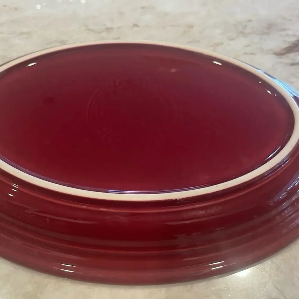 Fiesta ware oval platter claret